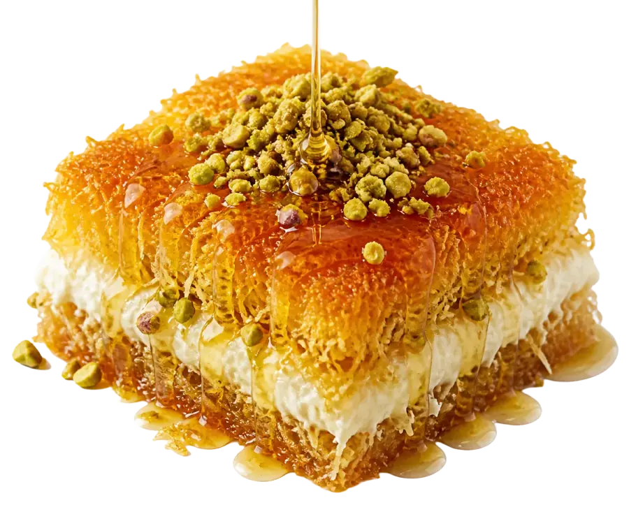 The Golden Kunafa at Twin's Golden Cafe, Arani